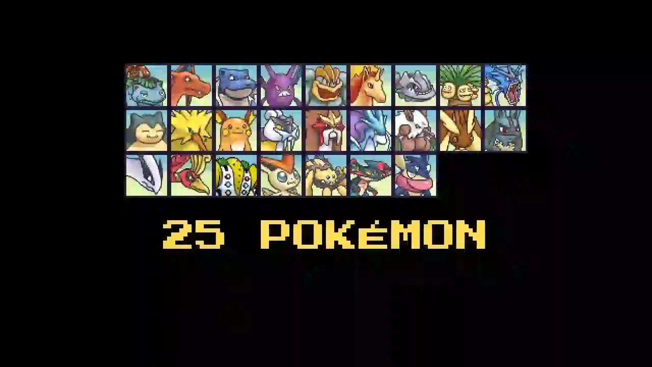 The Pokémon roster